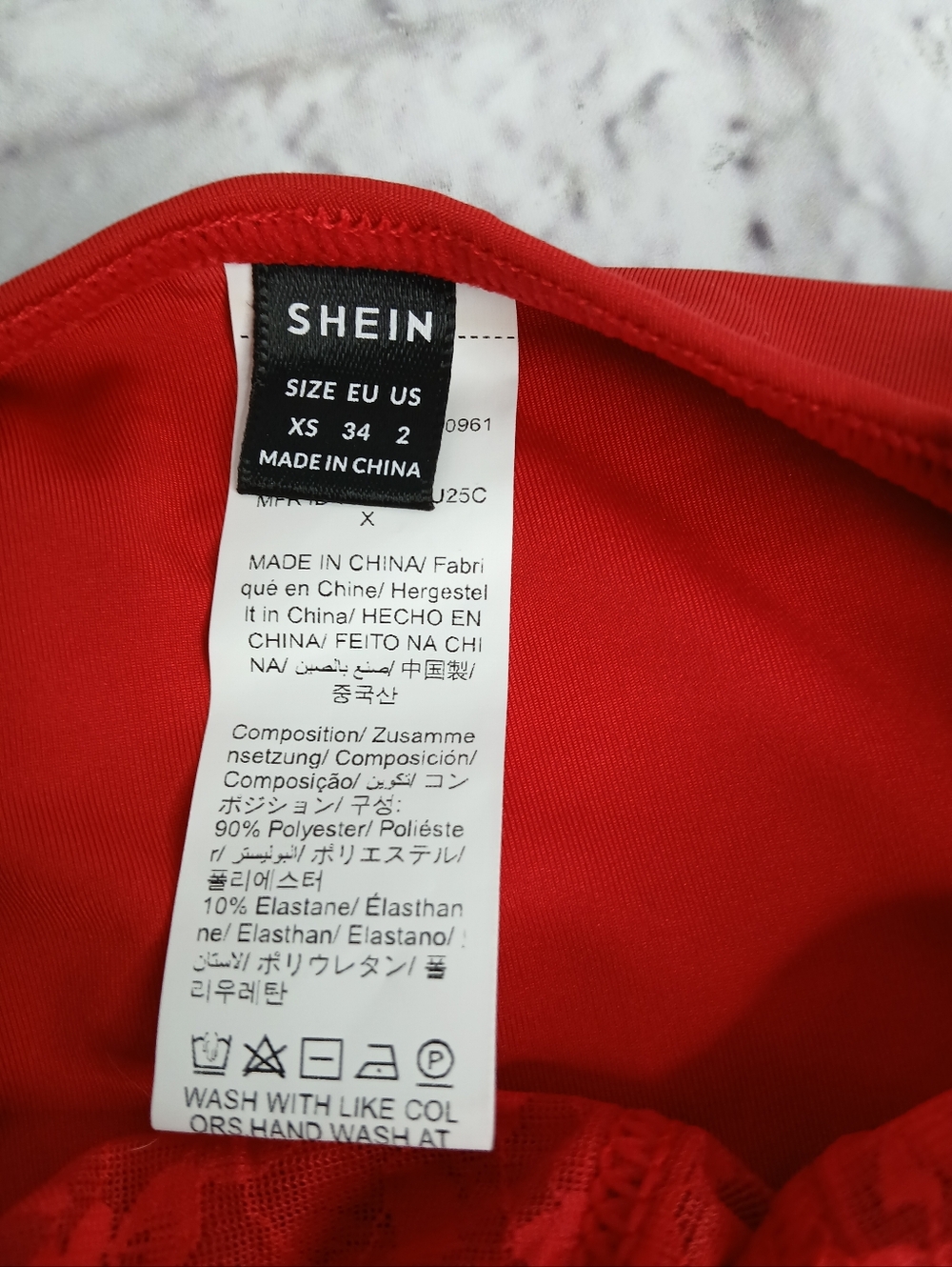 SHEIN Red Lace Bustier Slip Dress - Picture 2 of 3